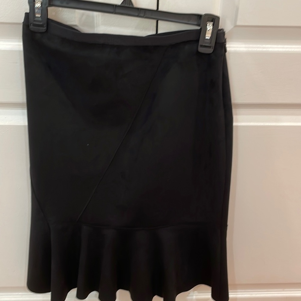 suede black skirt